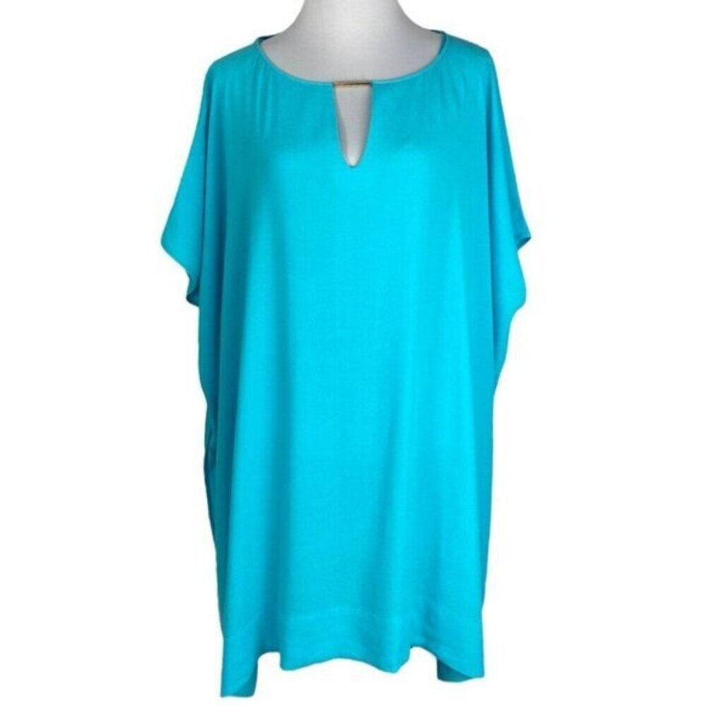Diane Von Furstenberg Women's Blue Batwing Designer Oversized Dress S/C72‎